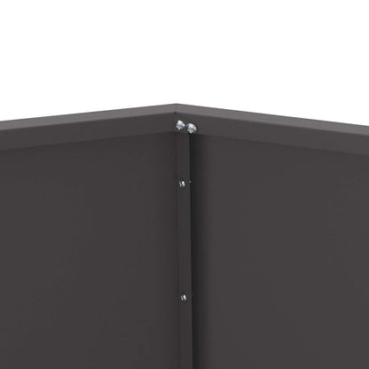 Plantekassed 2 pcs Svart 75 x 75 x 60 cm Stål
