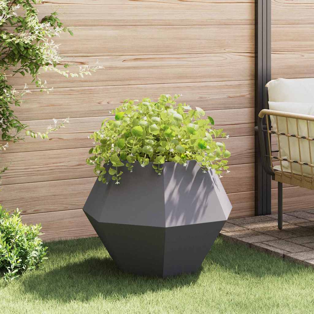 Plantekassed 2 pcs Svart 75 x 75 x 60 cm Stål