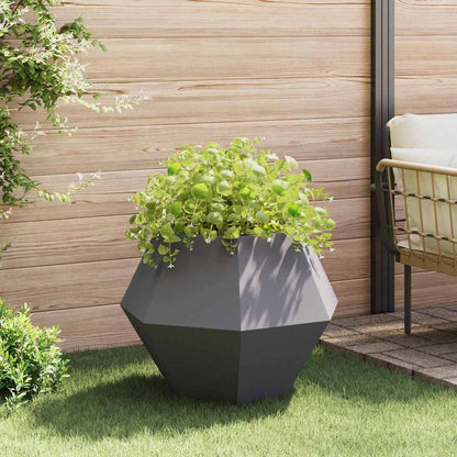 Plantekassed 2 pcs Svart 75 x 75 x 60 cm Stål