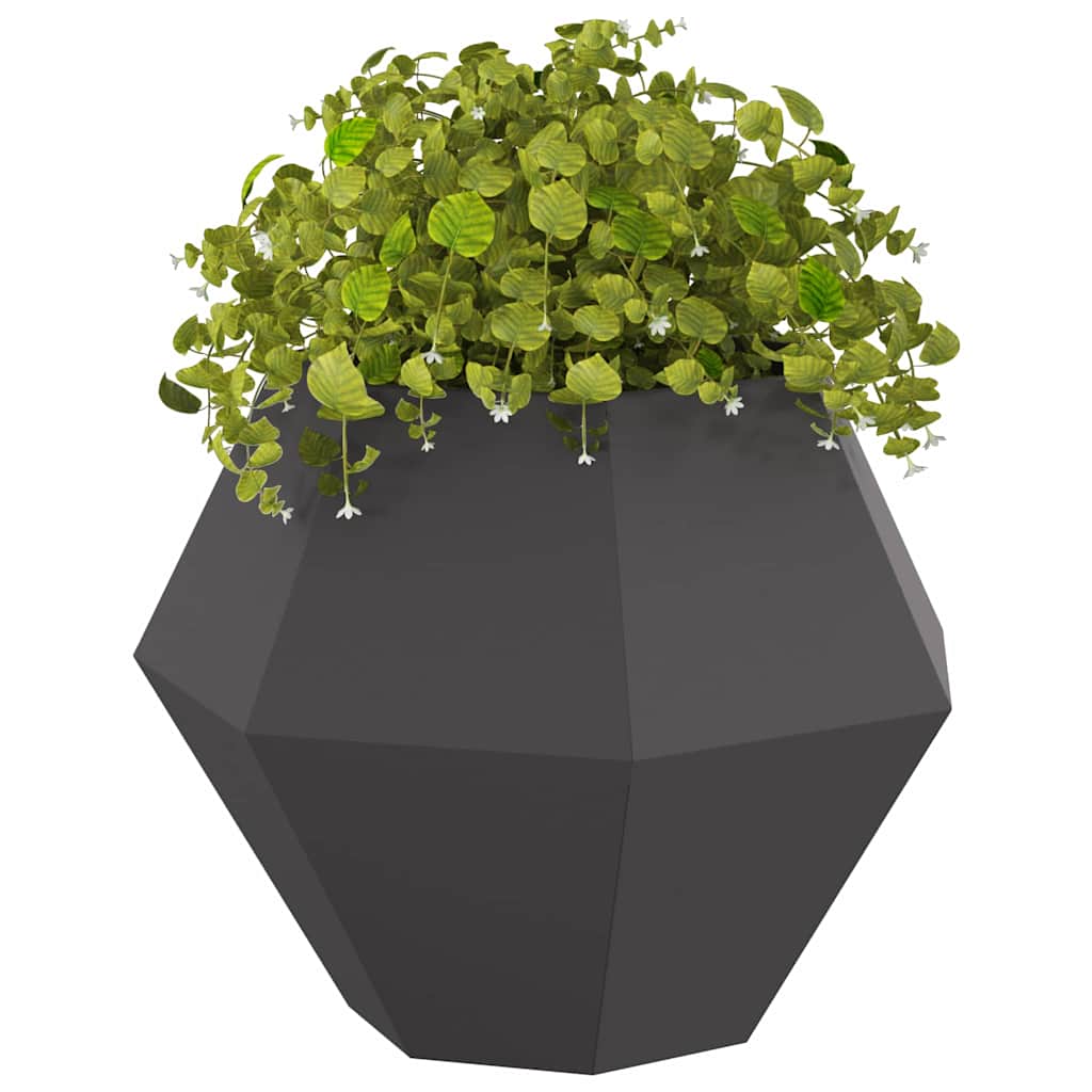 Plantekassed 2 pcs Svart 75 x 75 x 60 cm Stål