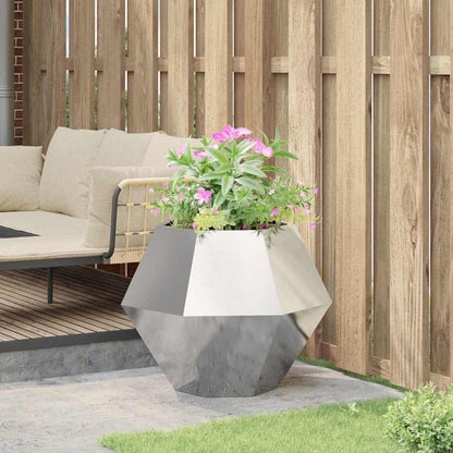 Plantekassed sølv 75 x 75 x 60 cm Galvanisert Stål