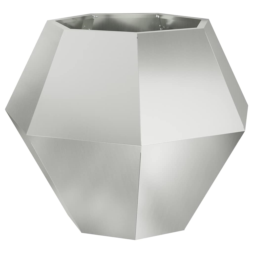 Plantekassed sølv 75 x 75 x 60 cm Galvanisert Stål