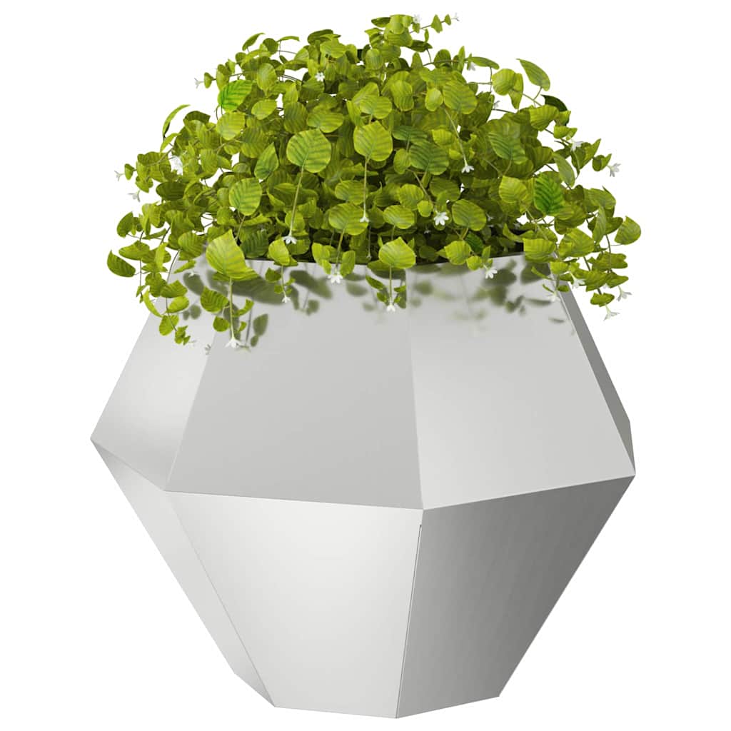 Plantekassed sølv 75 x 75 x 60 cm Galvanisert Stål