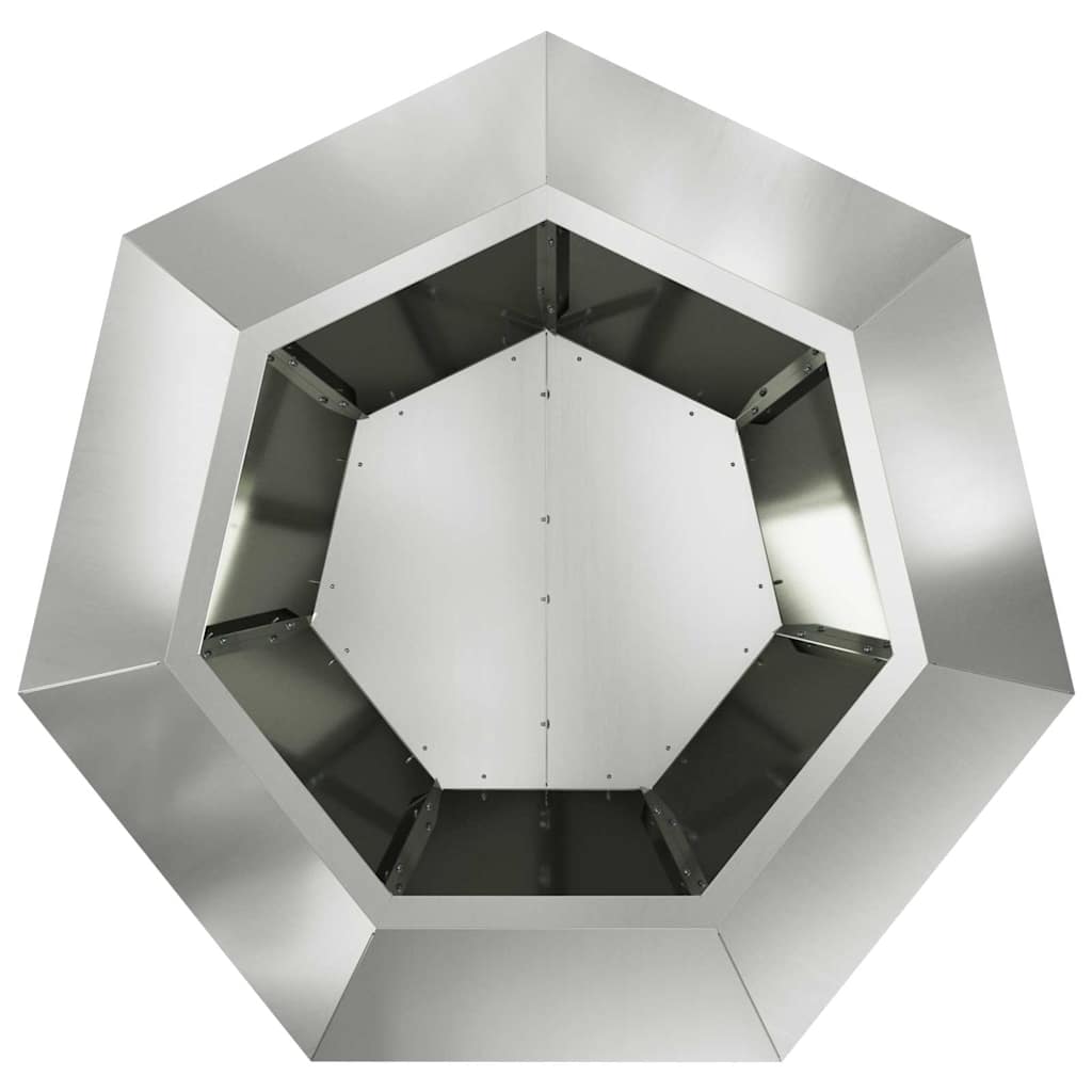 Plantekassed 2 pcs sølv 75 x 75 x 60 cm Galvanisert Stål