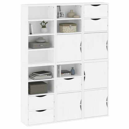 Skap Hvit 6 stk ODDA 40x24x79 cm heltre furu