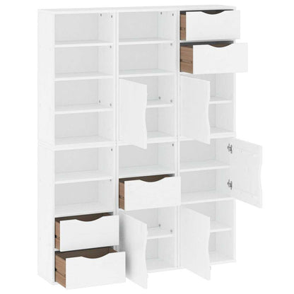 Skap Hvit 6 stk ODDA 40x24x79 cm heltre furu