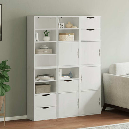 Skap Hvit 6 stk ODDA 40x24x79 cm heltre furu