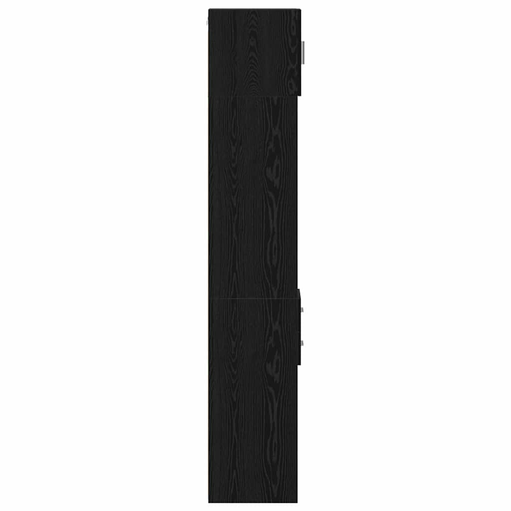Skap Svart Eik 30x42.5x225 cm Ubehandlet tre