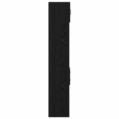 Skap Svart Eik 30x42.5x225 cm Ubehandlet tre