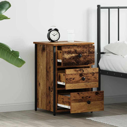 Nattbord Sengbord Gammelt Tre Metall
