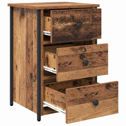 Nattbord Sengbord Gammelt Tre Metall
