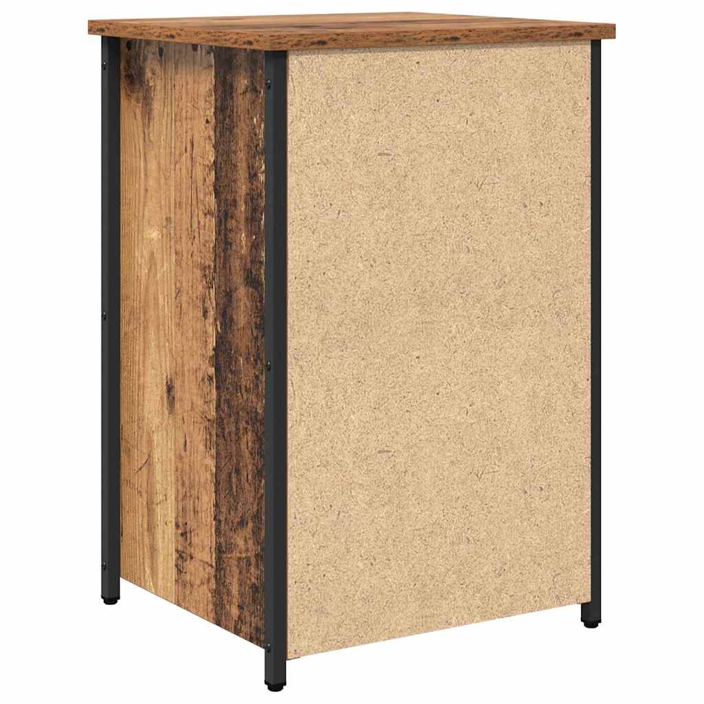 Nattbord Sengbord Gammelt Tre Metall