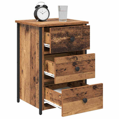 Nattbord Sengbord Gammelt Tre Metall