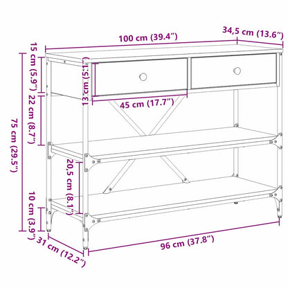 Avlastningsbord konsollbord Artisan Eik 100x34.5x75 cm