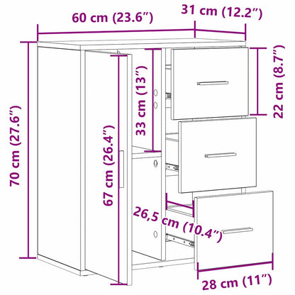 Skjenk Gammelt Tre 60 x 31 x 70 cm