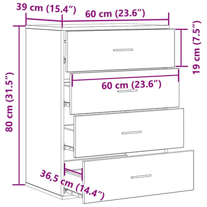 Kommode Gammelt Tre 60 x 39 x 80 cm