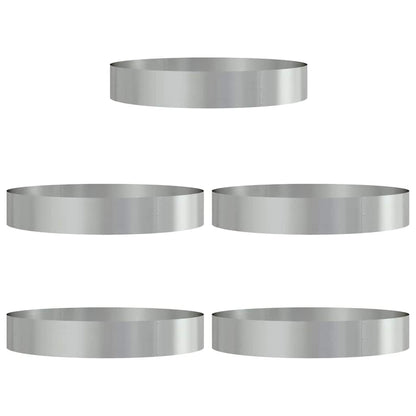 Plante ring 5 pcs sølv 120 x 120 x 20 cm Galvanisert Stål