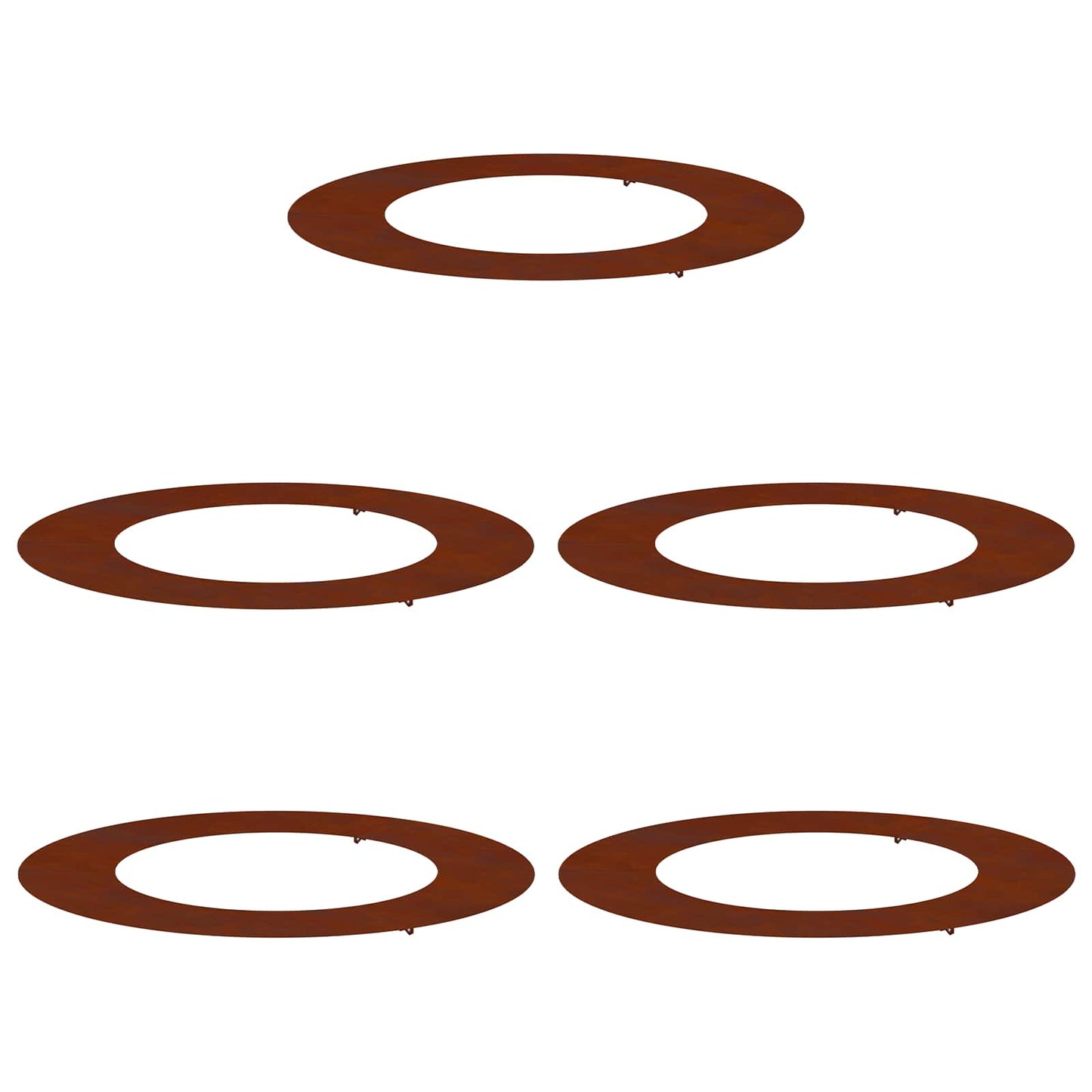 passende for Flat Tre Ringer 5 pcs Brun Ø50 / 80 cm Cortenstål