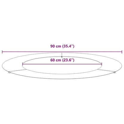 passende for Flat Tre Ring sølv Ø60 / 90 cm Galvanisert stål