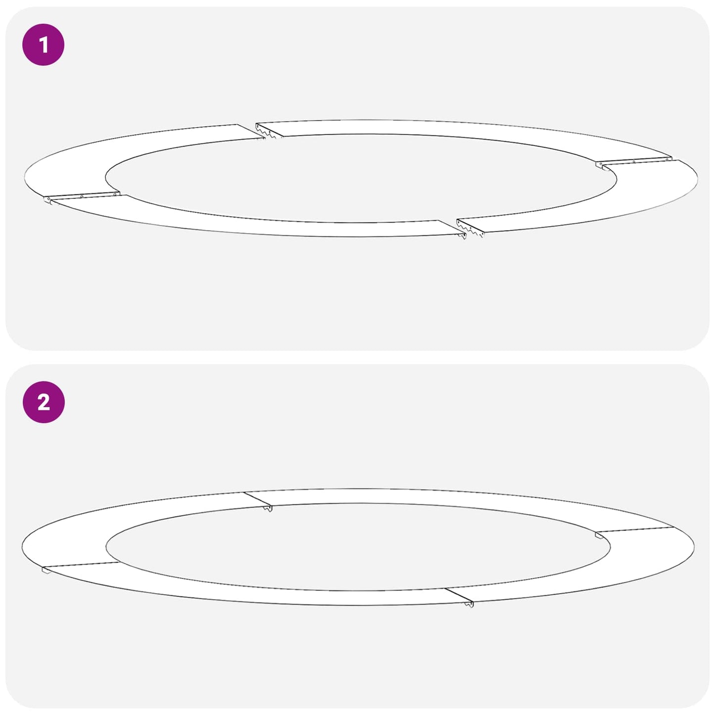 passende for Flat Tre Ring Brun Ø90 / 120 cm Cortenstål