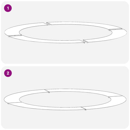 passende for Flat Tre Ring Brun Ø90 / 120 cm Cortenstål