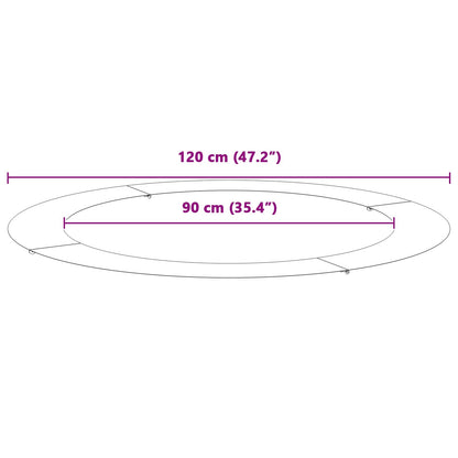 passende for Flat Tre Ring Brun Ø90 / 120 cm Cortenstål