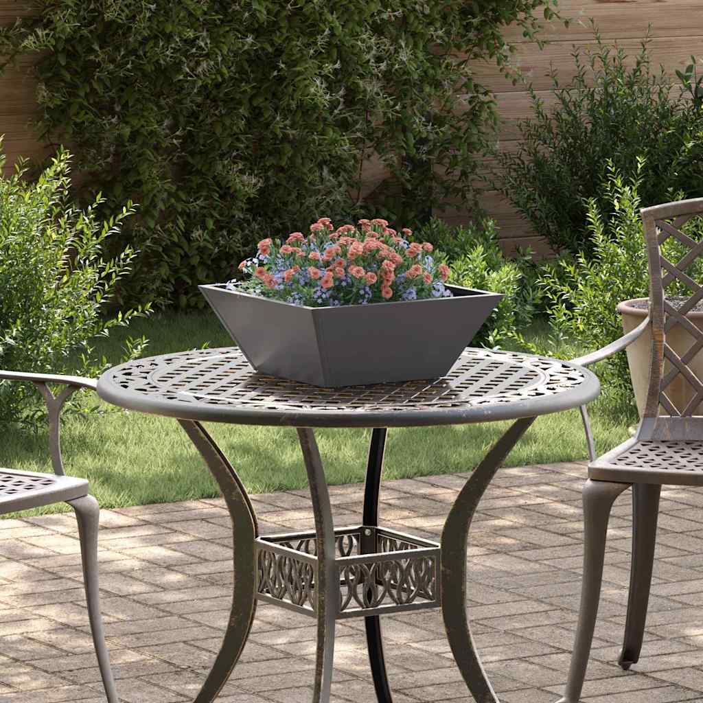 Hageblomsterpotte 5 pcs Svart 40 x 40 x 15 cm Kaldvalsestål