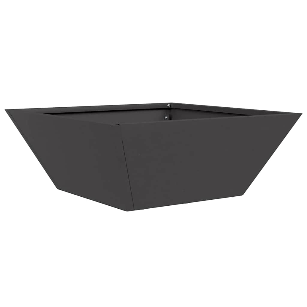 Hageblomsterpotte 5 pcs Svart 40 x 40 x 15 cm Kaldvalsestål