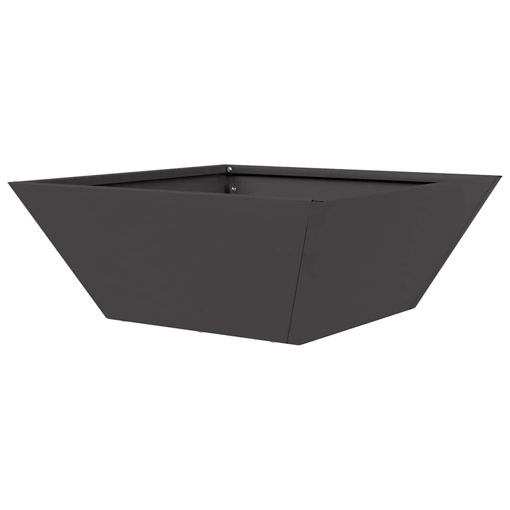 Hageblomsterpotte 5 pcs Svart 40 x 40 x 15 cm Kaldvalsestål