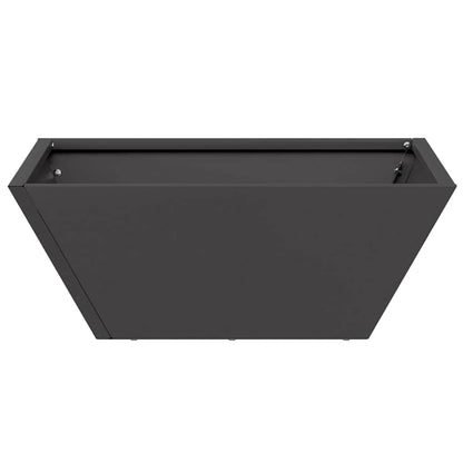 Hageblomsterpotte 5 pcs Svart 40 x 40 x 15 cm Kaldvalsestål