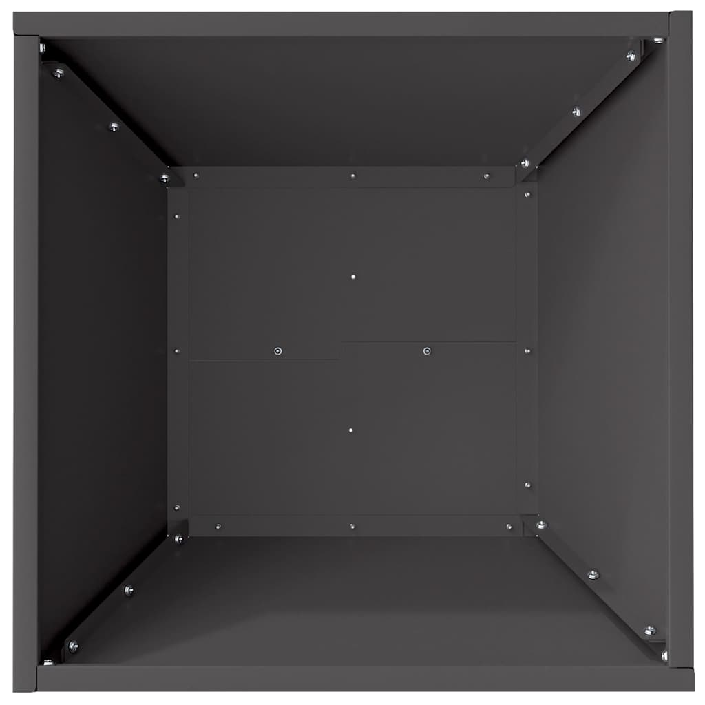 Hageblomsterpotte 5 pcs Svart 40 x 40 x 15 cm Kaldvalsestål