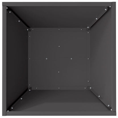 Hageblomsterpotte 5 pcs Svart 40 x 40 x 15 cm Kaldvalsestål