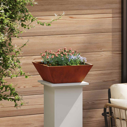 Hageblomsterpotte 5 pcs Rusten 40 x 40 x 15 cm Cortenstål