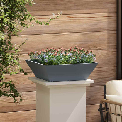 Hageblomsterpotte 5 pcs Antrasitt 50 x 50 x 15 cm Kaldvalsestål