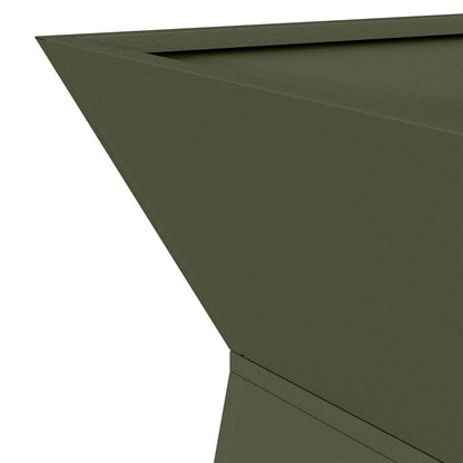 Søyleplanter 2 pcs Olivengrønn 35 x 35 x 73 cm