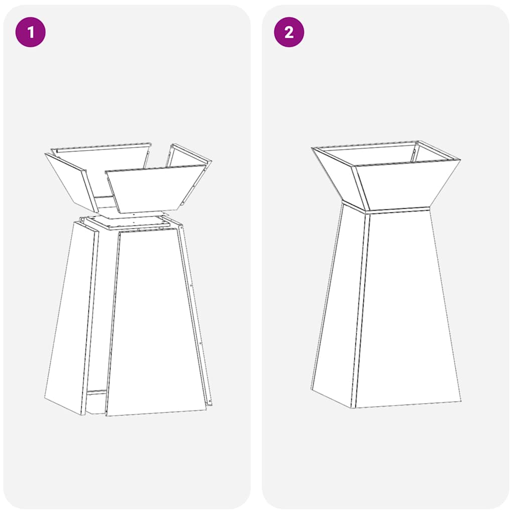 Søyleplanter 2 pcs Olivengrønn 35 x 35 x 73 cm