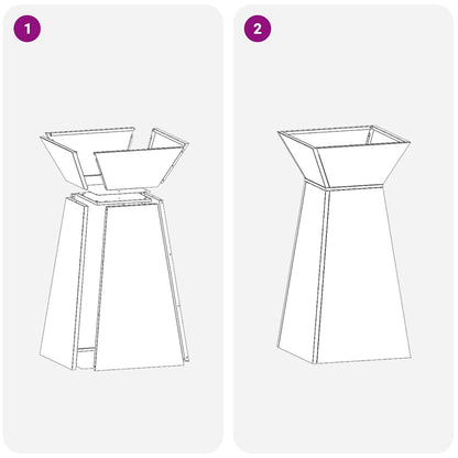 Søyleplanter 2 pcs Olivengrønn 35 x 35 x 73 cm