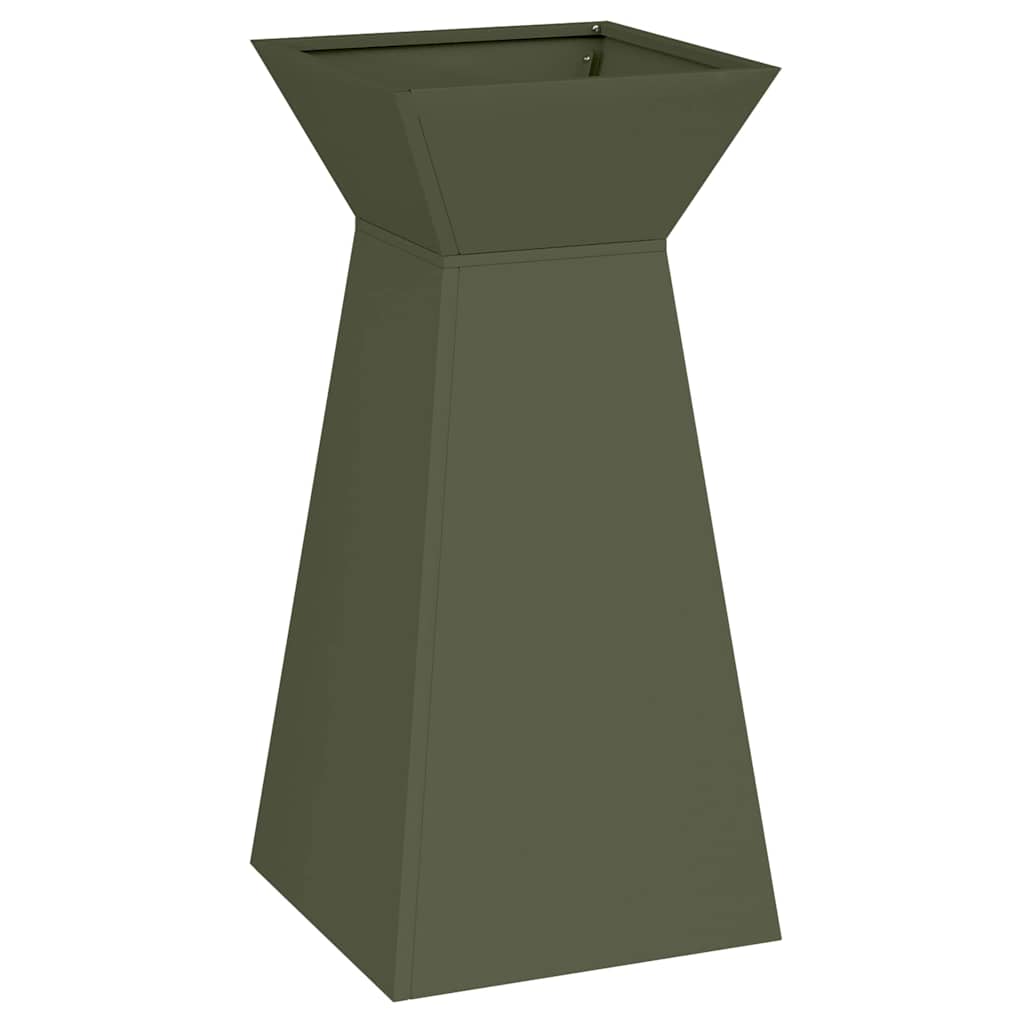 Søyleplanter 2 pcs Olivengrønn 35 x 35 x 73 cm