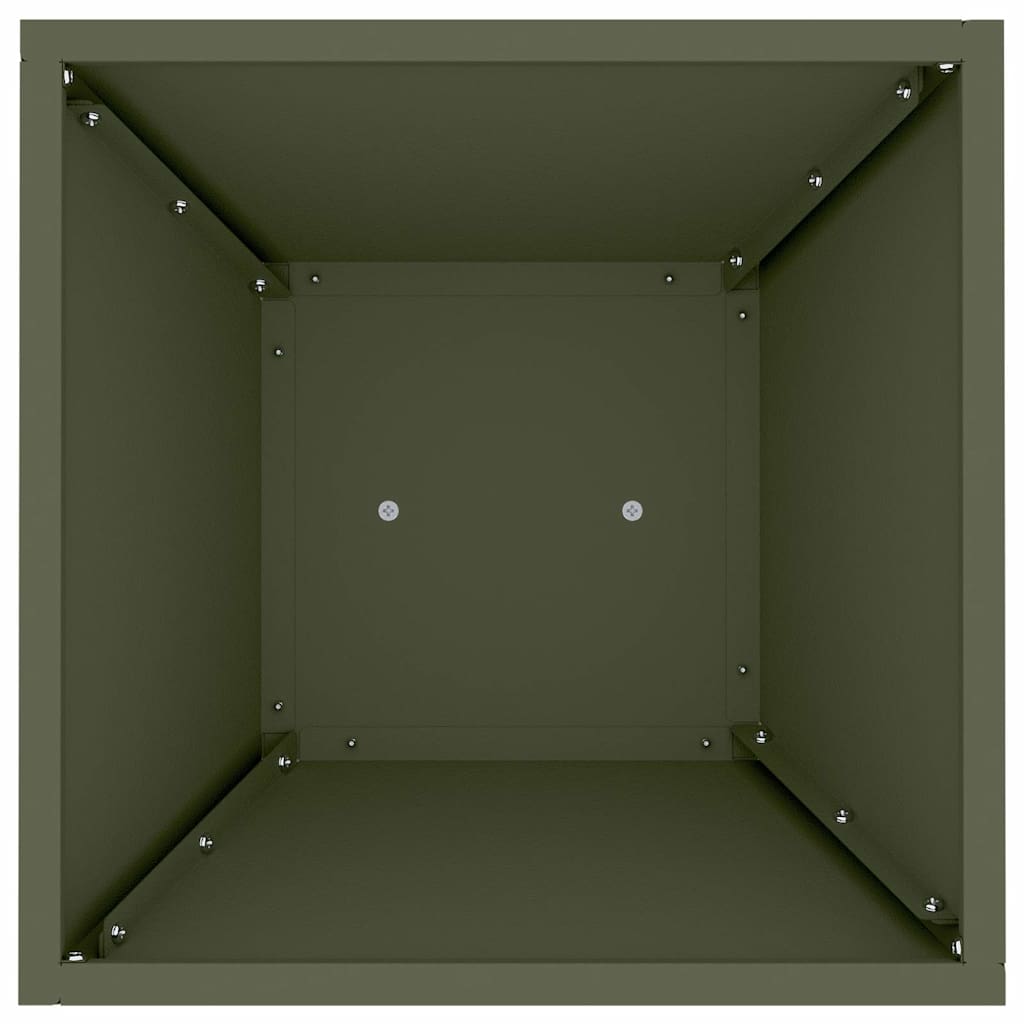 Søyleplanter 2 pcs Olivengrønn 35 x 35 x 73 cm