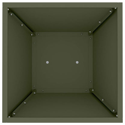 Søyleplanter 2 pcs Olivengrønn 35 x 35 x 73 cm