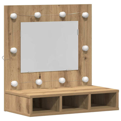 Sminkebenk med speil Artisan Eik MDF, Glass 60 x 31.5 x 62 cm