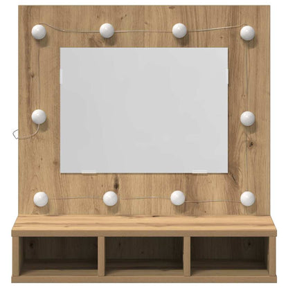 Sminkebenk med speil Artisan Eik MDF, Glass 60 x 31.5 x 62 cm
