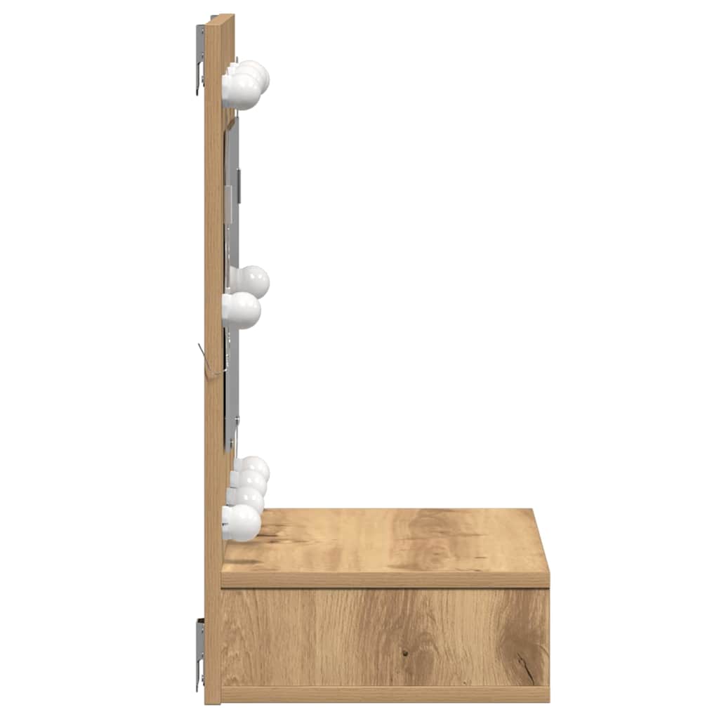 Sminkebenk med speil Artisan Eik MDF, Glass 60 x 31.5 x 62 cm