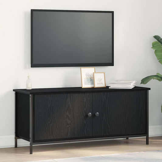 TV-Møbel Svart Eik TV-skap 100 x 35 x 45 cm