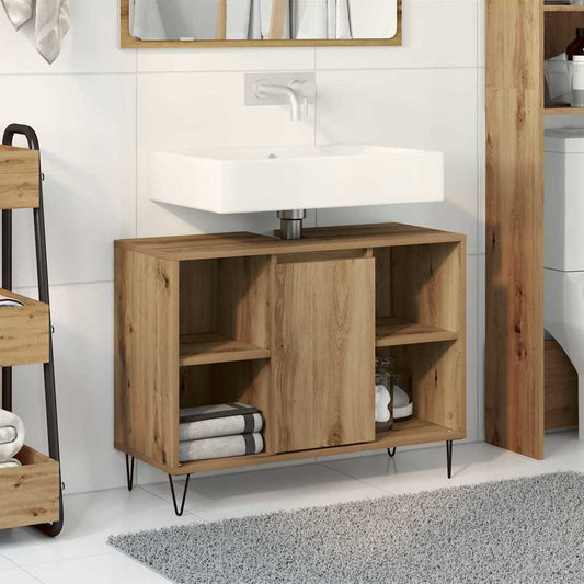 Baderomsspeilskap Artisan Oak Konstruert tre Middels