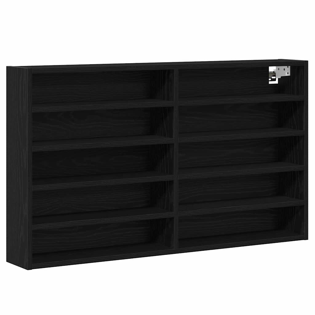 Vegghylle Visningsskap Svart Eik 100 x 15 x 58 cm