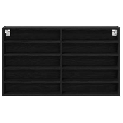 Vegghylle Visningsskap Svart Eik 100 x 15 x 58 cm