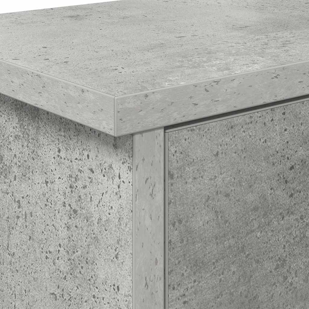 Vegghengt kleshenger Betonggrå 80 x 20 x 30 cm Konstruert tre