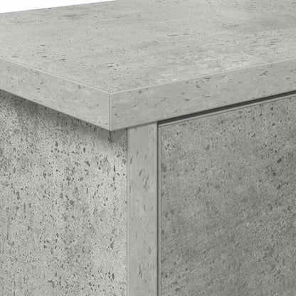 Vegghengt kleshenger Betonggrå 80 x 20 x 30 cm Konstruert tre