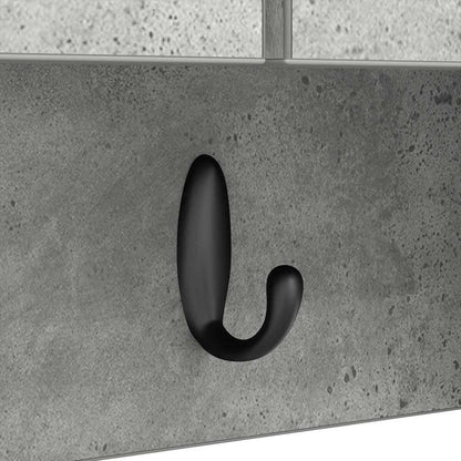 Vegghengt kleshenger Betonggrå 80 x 20 x 30 cm Konstruert tre